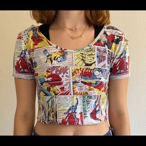 Comic book crop top